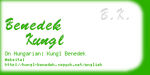 benedek kungl business card